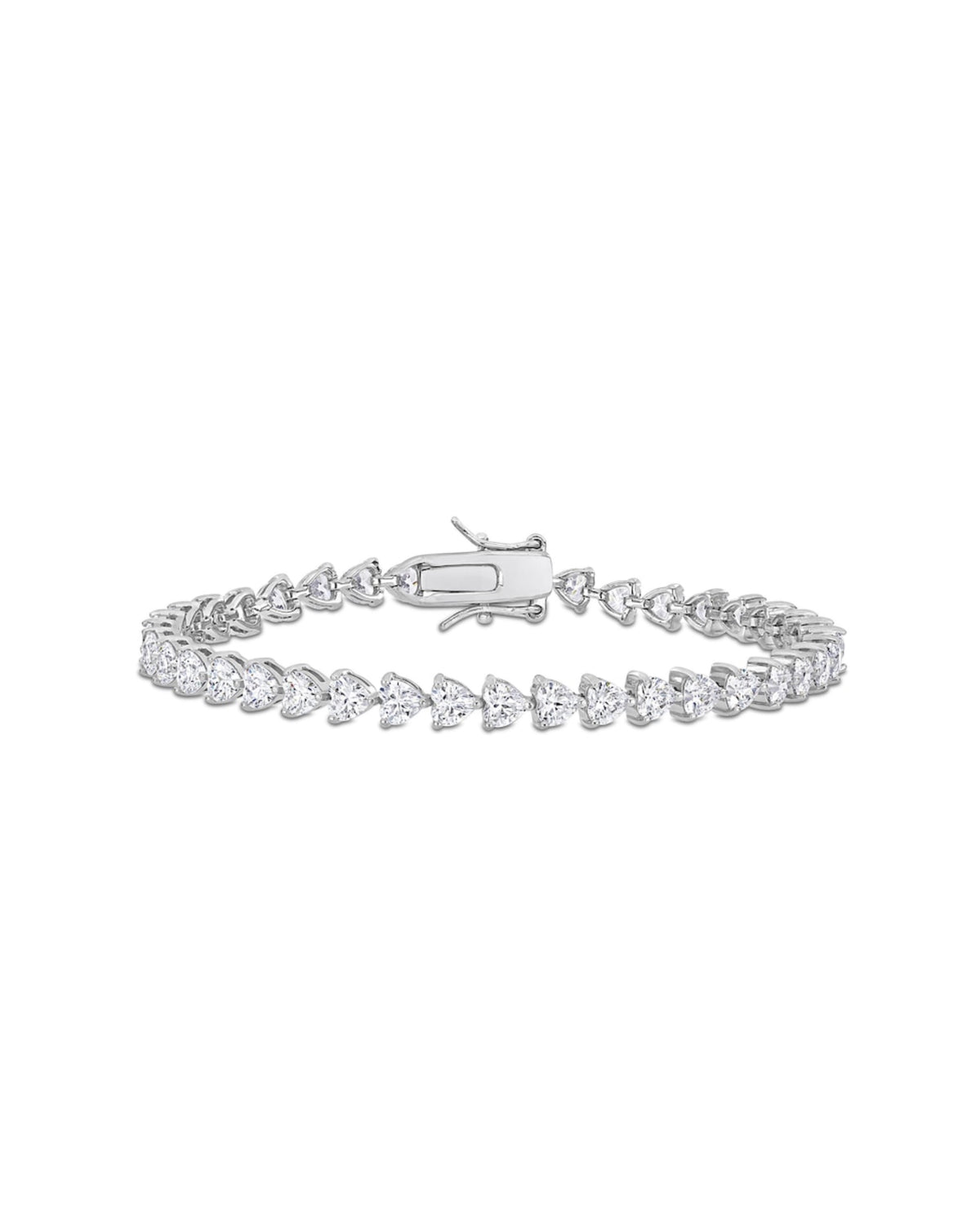 925 silver and 10CT TGW lab-grown sapphire tennis bracelet