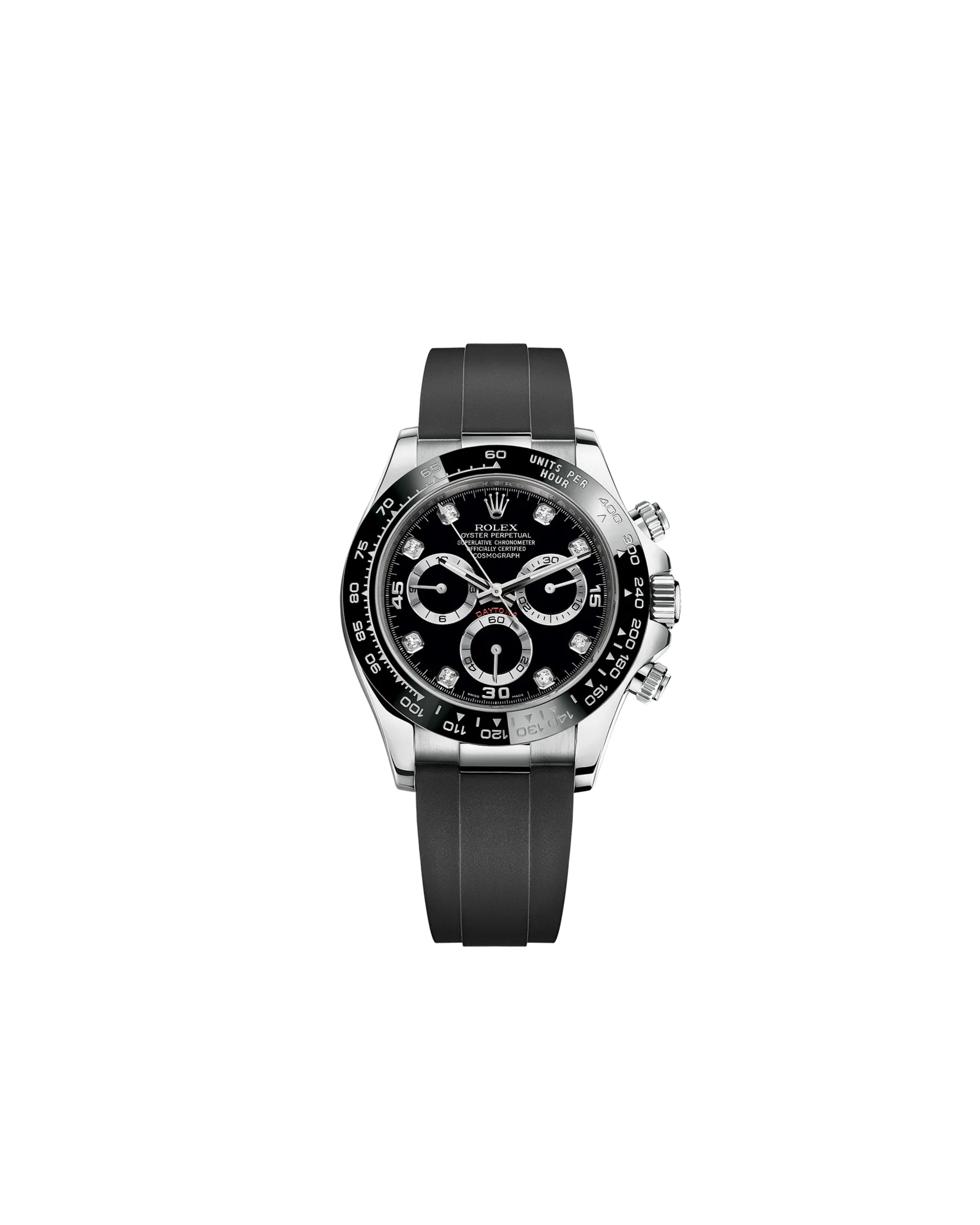 Rolex Cosmograph Daytona - Men's Chronograph Oysterflex - white gold / diamonds