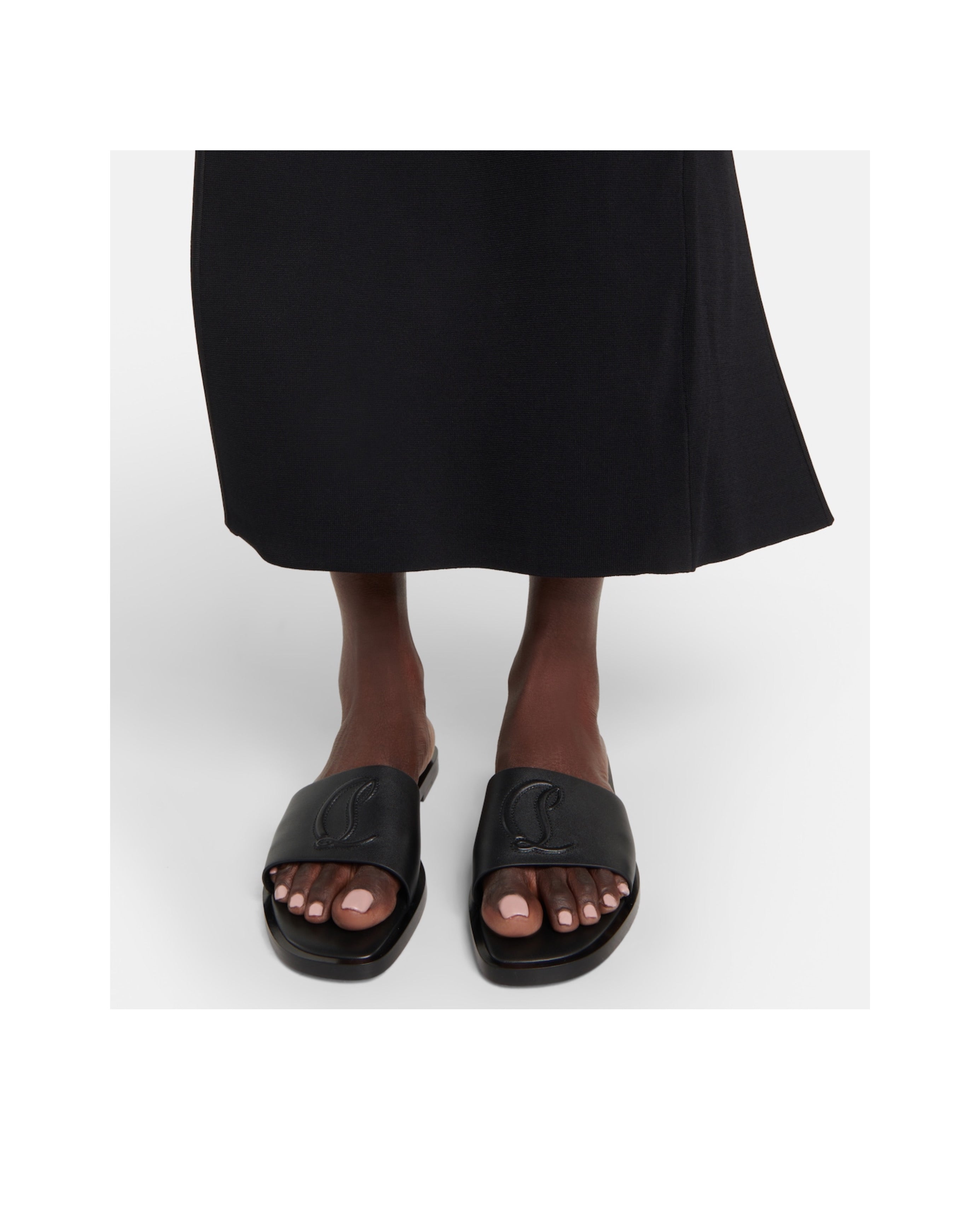 Christian Louboutin CL Mule embossed Sandals