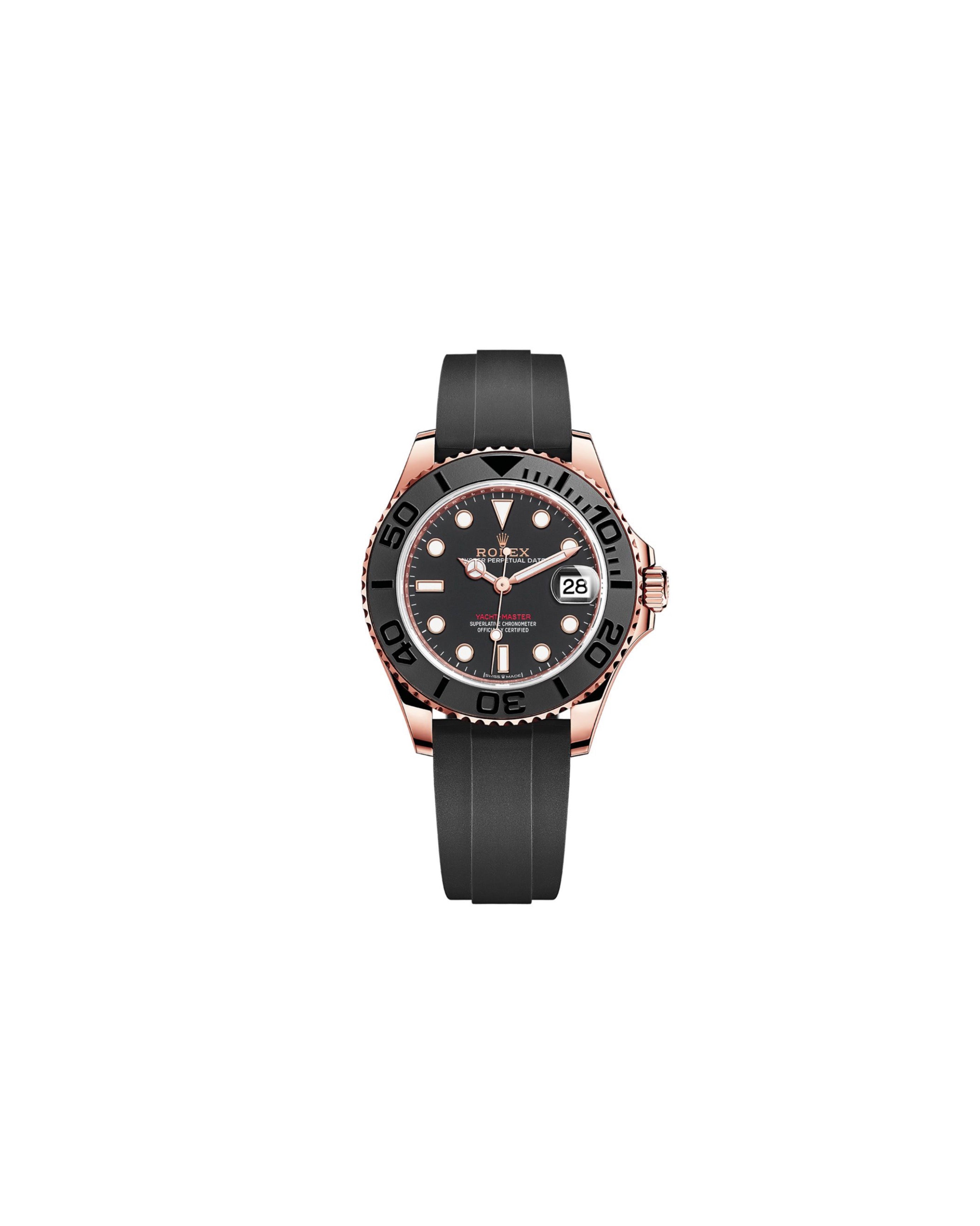 Rolex Yatch Master 18kt ever rose gold Oysterflex