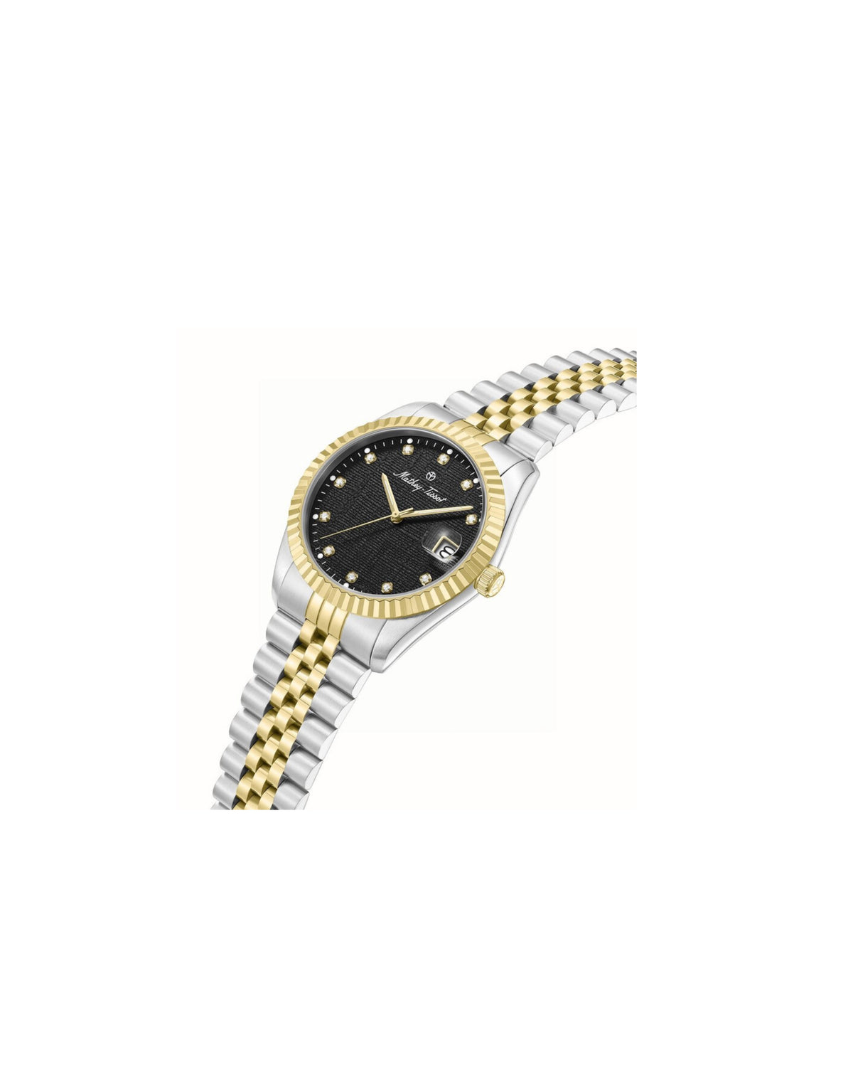 Mathey Tissot Quartz Black dial with Stainless steel and Gold case