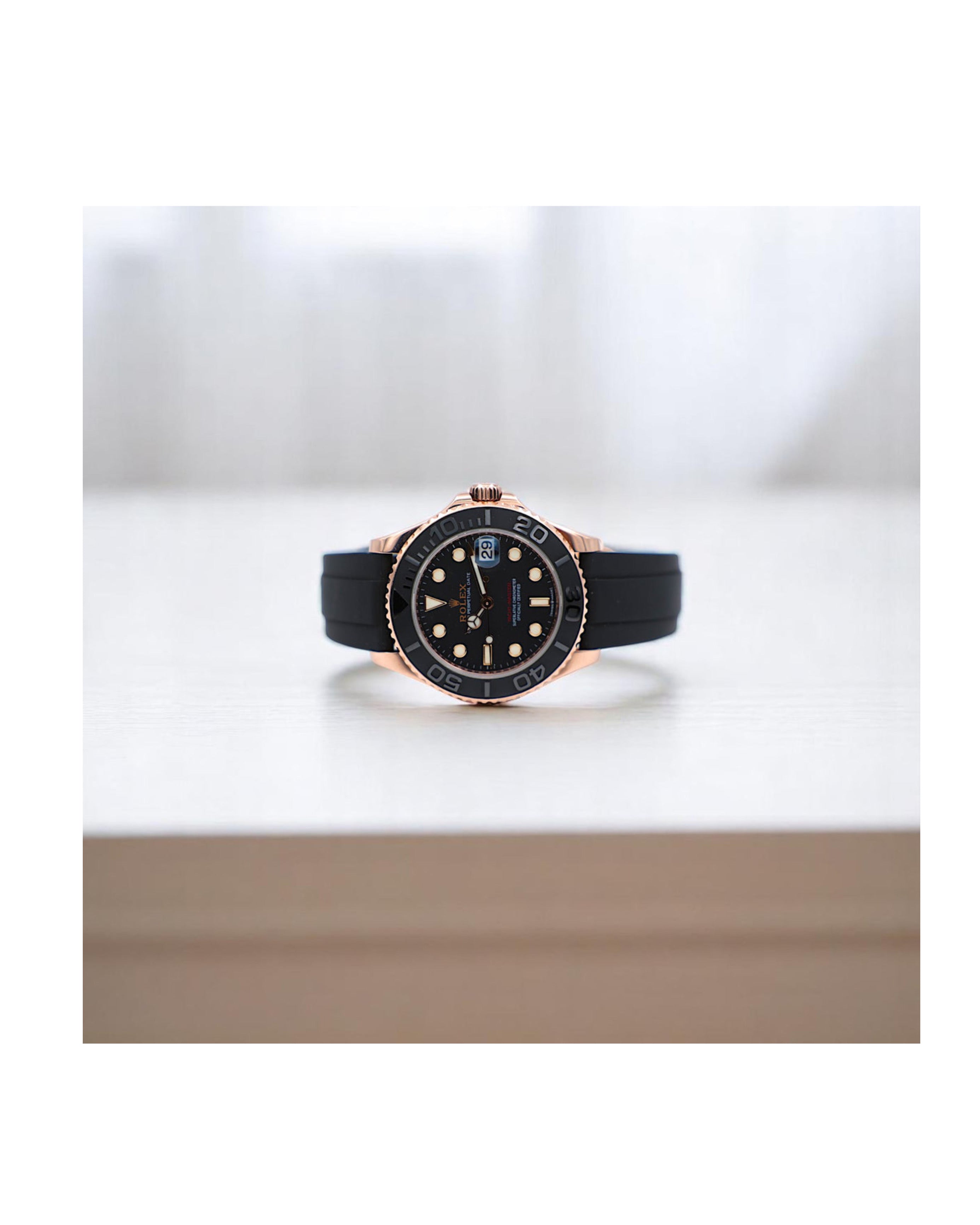 Rolex Yatch Master 18kt ever rose gold Oysterflex